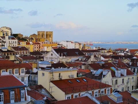 Lisbon cityscape Stock Photos