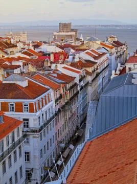 Lisbon cityscape Stock Photos