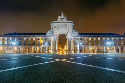 Lisbon. Commerce Square Stock Photos