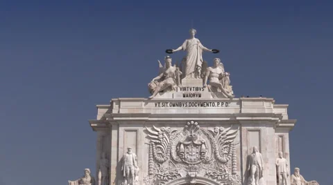 Lisbon, Commerce Square (Praca do Comercio), Portugal Stock Footage 32595448
