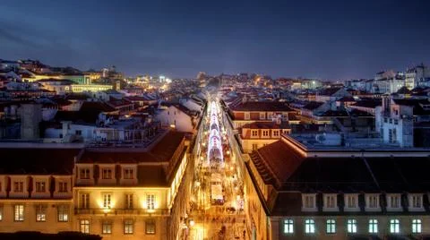 Lisbon downtown Stock Photos