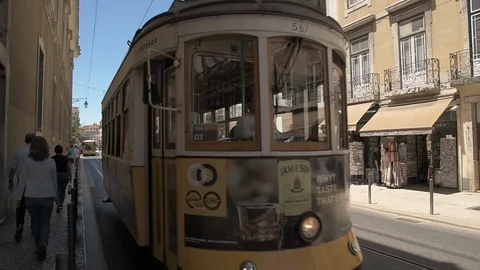 Lisbon eletric tranport Stock Footage 112634139