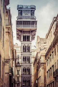 Lisbon elevator Stock Photos