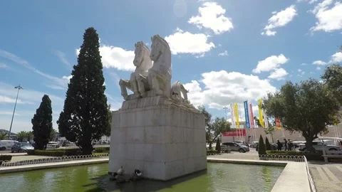 Lisbon Empire square Stock Footage 147197282