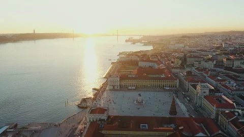 Lisbon evening Stock Footage 104470328