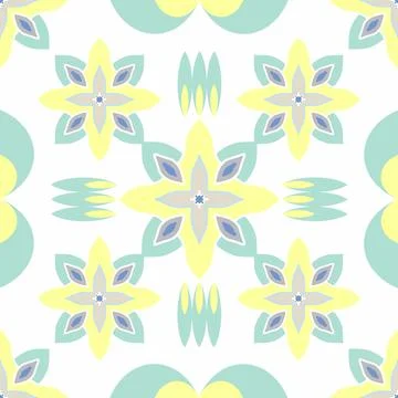 Lisbon geometric Azulejo tile vector pattern, Portuguese or Spanish retro old Stockillustratie