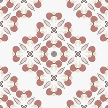 Lisbon geometric Azulejo tile vector pattern, Portuguese or Spanish retro old Stock Illustration