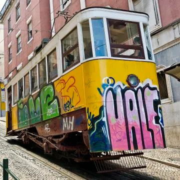 Lisbon. Gloria funicular. Stock Photos