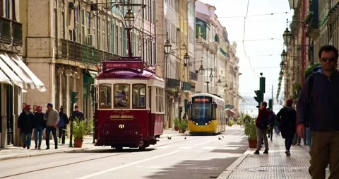 Lisbon: Historic Tram Video stock 270310967