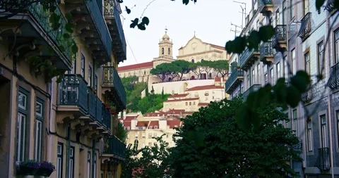 Lisbon, Igreja da Graca Video stock 270310464