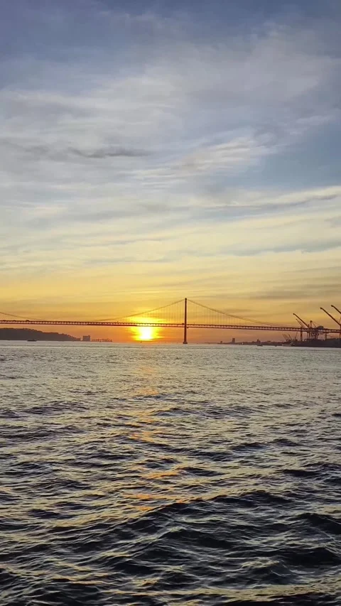 Lisbon landscape at sunset. Stock Footage 269125249