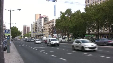 Lisbon Main Road Stock Footage 20017175