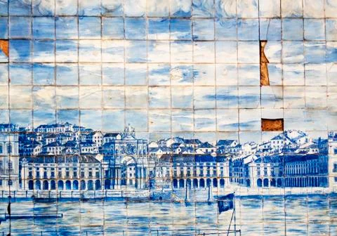 Lisbon mosaic Stock Photos