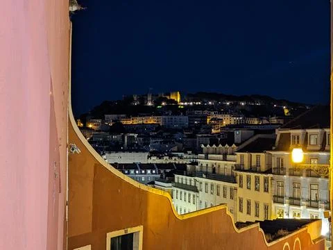 Lisbon at Night Stock Photos
