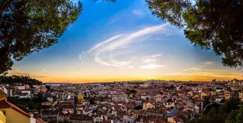 Lisbon at nigth Stock Photos
