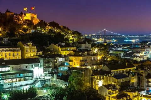 Lisbon at nigth Foto stock