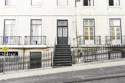 Lisbon old facade Stock Photos
