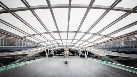 Lisbon Oriente Train Station Interior Stock Photos