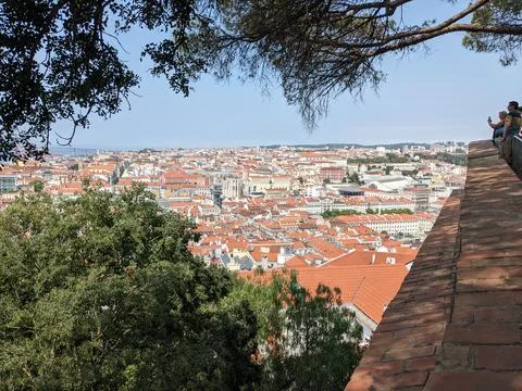 Lisbon Over the Wall Stock Photos