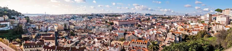 Lisbon panoramic view Stock Photos