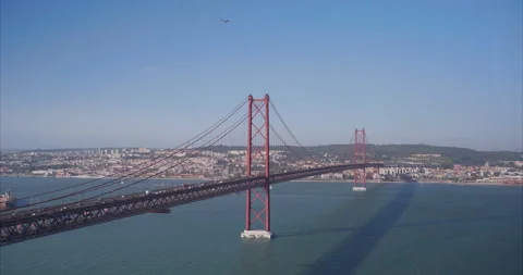 Lisbon Ponte 25 do Abril C4K 25p Stock Footage