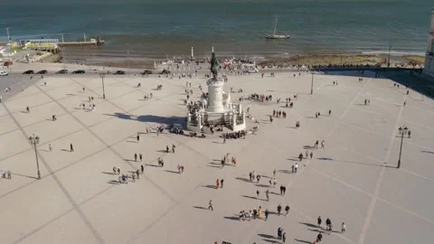 Lisbon, Portugal, Praça do Comércio Stock Footage 150390377