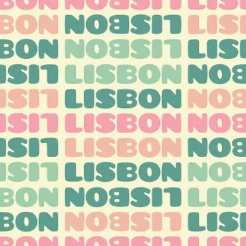 Lisbon, portugal seamless pattern Stock Illustration