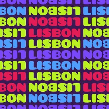 Lisbon, portugal seamless pattern Stock Illustration