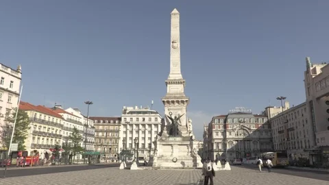 Lisbon - Restauradores Square (2017) Video stock 77177595