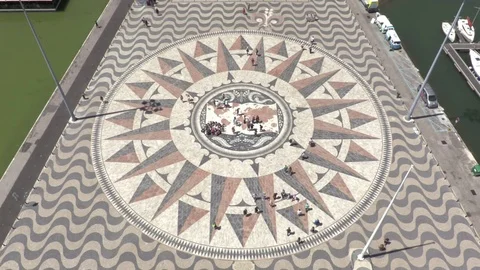 Lisbon - Rosa Dos Ventos (Compass Rose) (2017) Stock Footage 77209553