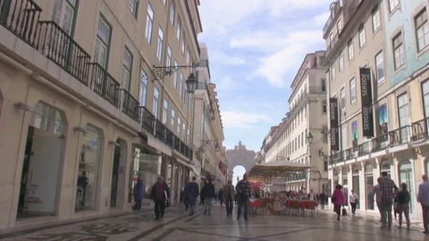 Lisbon Rua Augusta 1 Video stock 71624205