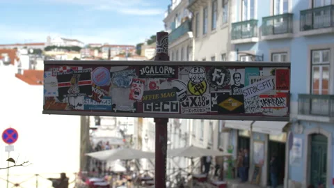 Lisbon Sign Video stock 208188269