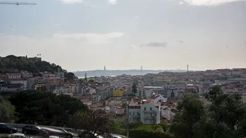 Lisbon Skyline II Timelapse Stock Footage 197556794