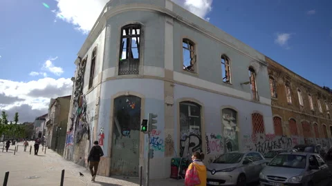 Lisbon Street Video stock 208146747