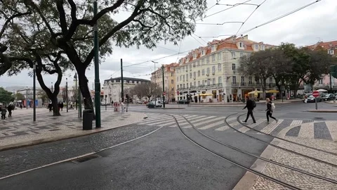 Lisbon streets Video stock 233202654