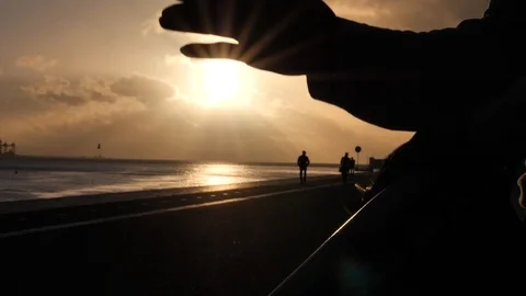 Lisbon Sunset Jambe Jam 스톡 동영상 86905211
