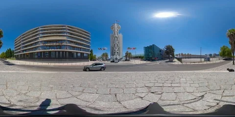 Lisbon Tower 360 VR Video stock 94370696