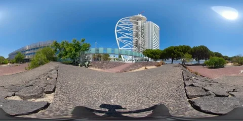 Lisbon Tower 360 VR Video stock 94370793
