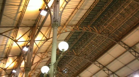 Lisbon Train Station Ceiling 스톡 동영상 600830