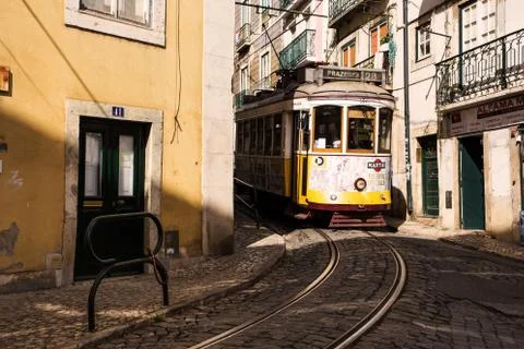 Lisbon - Tram 28E Stock Photos