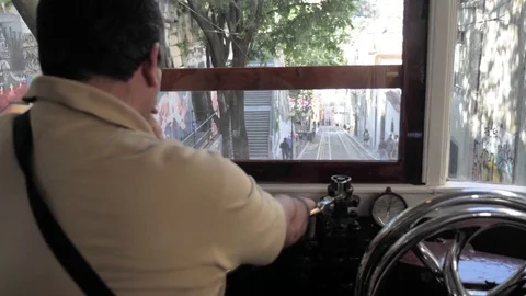 Lisbon Tram Driver Slowmotion 4k Stock Footage 77252456