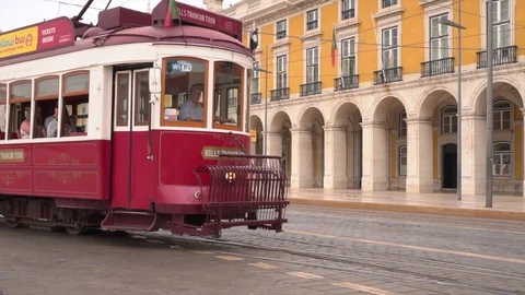 Lisbon tram Video stock 93084525