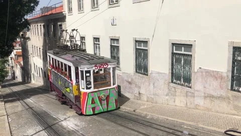 Lisbon Tram Stock Footage 197510058
