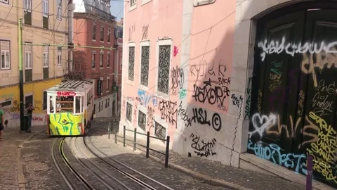 Lisbon Tram Stock Footage 197510061