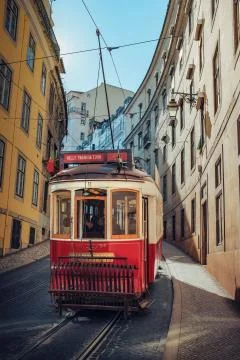 Lisbon tram Foto stock