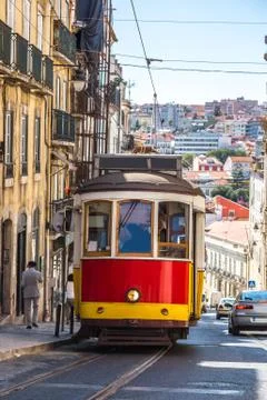 Lisbon tram Foto stock