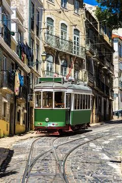 Lisbon tram Foto stock