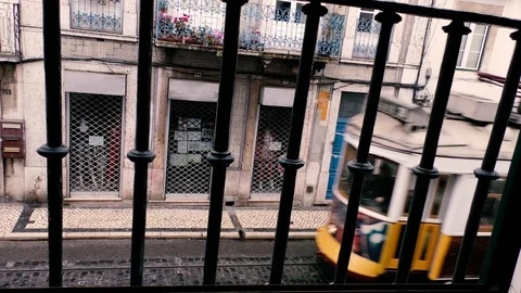 Lisbon Trams 6 Stock Footage 127597628