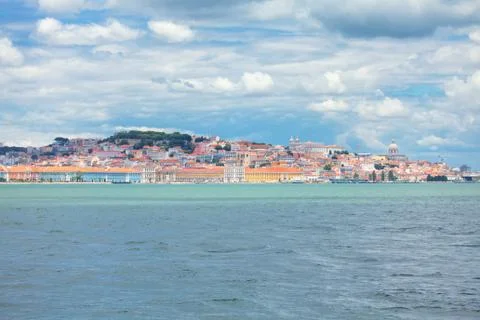 Lisbon view from the river Foto stock