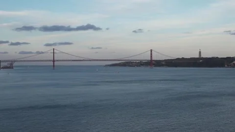 Lisbon's Architectural Marvels from Above Stock Footage 253779956